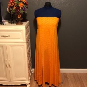 Lularoe Maxi Skirt Yellow Orange Women’s L